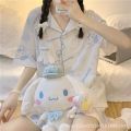 Wholesale in Thailand Pajamas Women's Summer Korean Edition Summer Thin Shorts Short Sleeve Two-Piece Set.