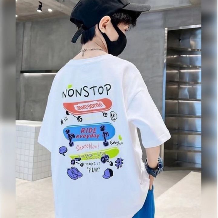 Premium Quality Boys' T-shirts Drop Shoulder Girls T Shirt to 15