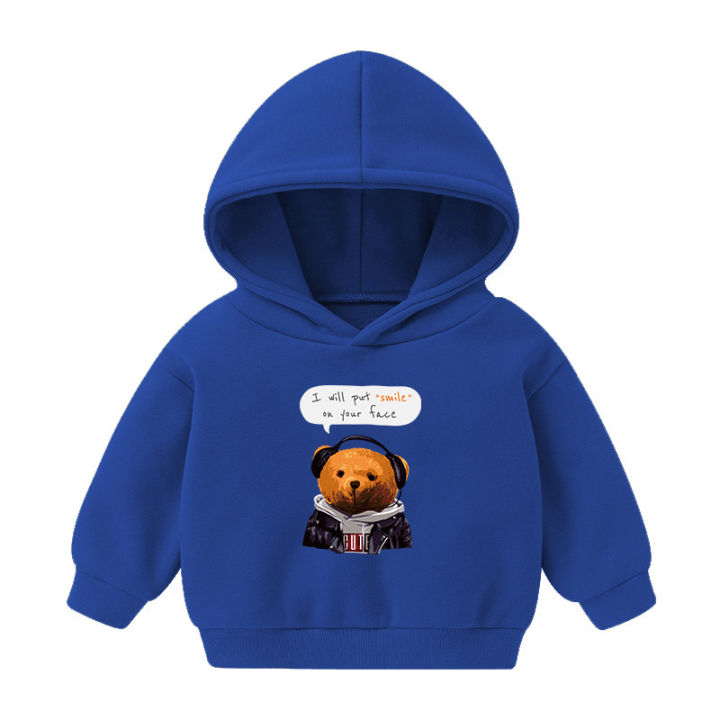 Spring%20New%20Children's%20Sweatshirt%20Korean%20Hooded%20Sweatshirt%20for%20Boys%20and%20Girls%20Cartoon%20Top%20with%20Fleece%20Bear%20-%20Image%204