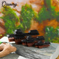 Qiunery Covered Bridge Ornaments, Miniature Covered Bridge Model, Simulated Small Antique Architectural Model Landscape Ornament For Bonsai Decor. 
