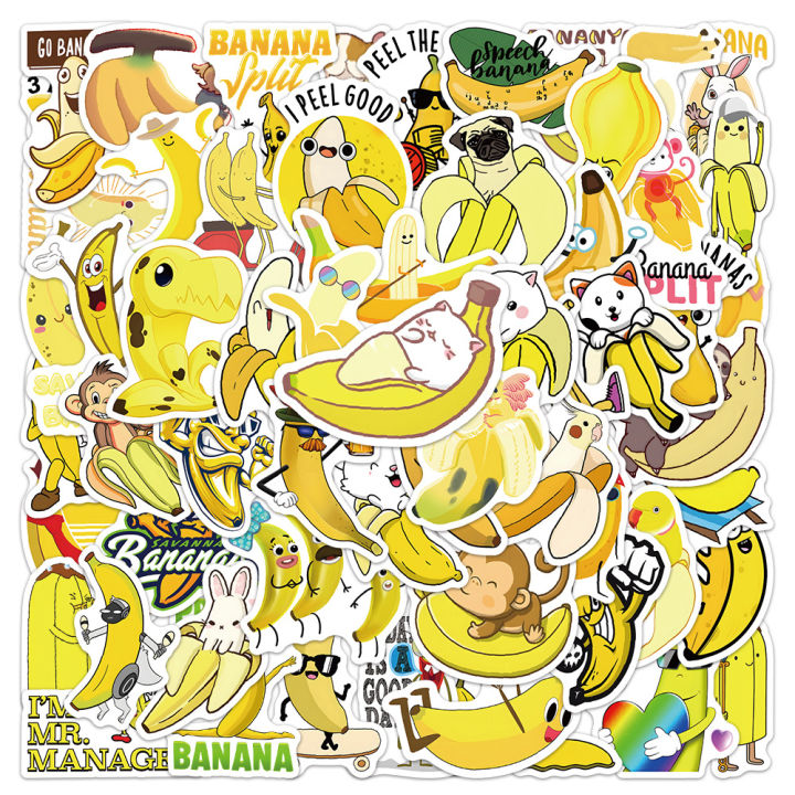 60%20Cartoon%20Cute%20Fruit%20Banana%20Banana%20Graffiti%20Stickers%20Luggage%20Helmet%20Kids%20Reward%20Stickers%20Wholesale%20-%20Image%202