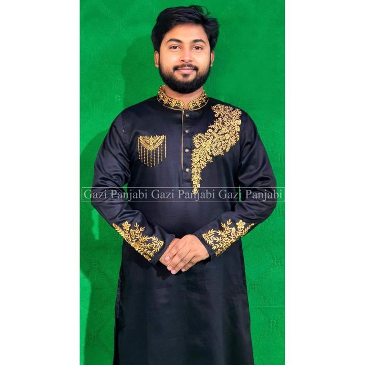 New Fashionable Semi Long Stylish Punjabi For Men - Panjabi