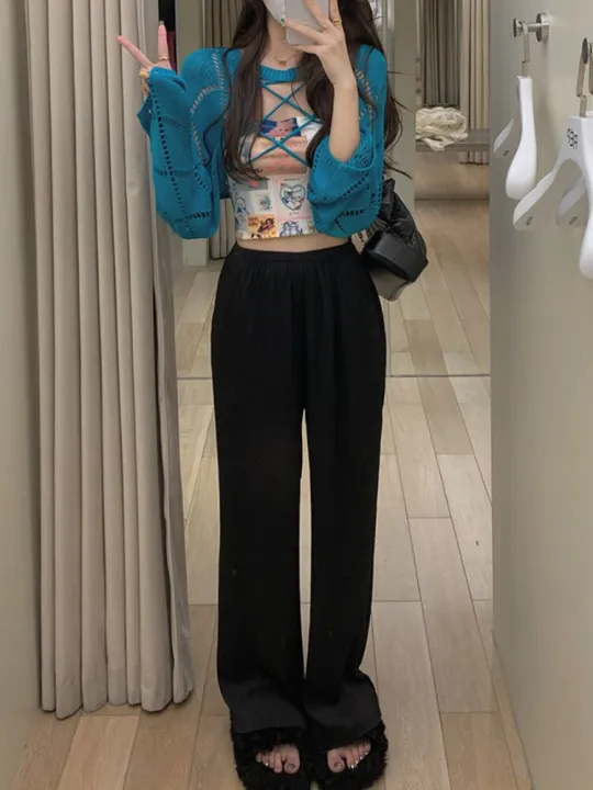Shrugs%20Women%20Pure%20Simple%20All-match%20Crop%20Spring%20Personality%20Korean%20Style%20Lace-up%20Design%20Retro%20Sweater%20Hot%20Girls%20Chic%20Casual%20-%20Image%207
