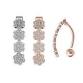 Fashion Women Top Down Belly Rings Sugical Steel Cubic Zirconia Heart Bow Water Drop Belly Button Rings Belly Piercing. 