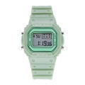Matcha Green Watch for Women ins Korean Style Unicorn Student Simple Multifunctional Trendy Small Square Electronic Watch. 