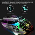 LEAVEN 7 Keys 4000DPI USB Wired Computer Office Luminous RGB Mechanical Gaming Mouse, Cabel Length:1.5m, Colour: S30 Black.