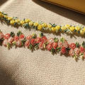 Lace Flowers lace necklace choker Elegant 30cm+9cm Good quality embroidery accessory Fashion romantic design for Party accessory Wedding jewelry Casual wear. 
