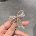 Bow Zircon Luxury Bow Brooch Hijab Safety Pin For Girls Women. 