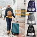 Travel Shoe Bag with Transparent Window Drawstring Dust-Proof Non-Woven Shoes Storage Bags for Daily and Travel Use | Shoes Storage Bag Dustproof  Bag Closet Organizer Travel Portable Bag. 