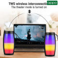 【Ready Stock+FREE Shipping+COD】OPPO-1202LED Colorfull Lights Wireless Bluetooth Speakers Powerful Portable Sound Box Subwoofer Car Audio Bass MP3 Player Sound System. 