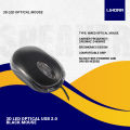 3D Led Optical Mouse Usb 2.0 Black Wired Optical Light Scroll Wheel Mice Mouse For Computer Pc Laptop - Ergonomic And Responsive Mouse For Smooth Navigation.