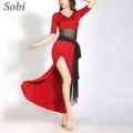New Modal Belly Dance Practice Clothing One Pieces High Split Dress Women Lady Elegant Dancing Costume Belly Dance Wear. 