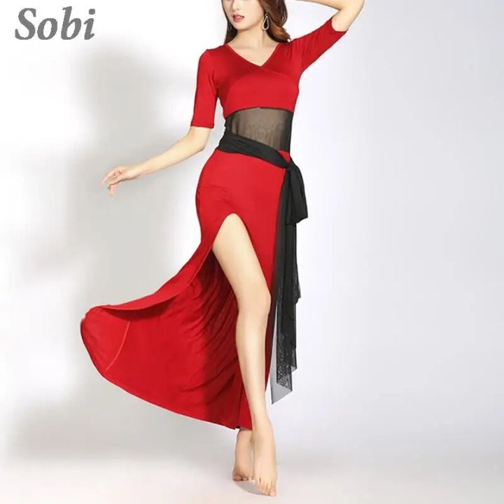 New%20Modal%20Belly%20Dance%20Practice%20Clothing%20One%20Pieces%20High%20Split%20Dress%20Women%20Lady%20Elegant%20Dancing%20Costume%20Belly%20Dance%20Wear%20-%20Image%205