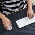 Carbon fiber grain large desk mat computer desk mat PVC leather mouse pad gaming desktop keyboard pad. 