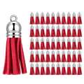 100Pcs Keychain Tassels Faux Suede Leather Tassel Pendants Keychain Decoration for DIY Crafts Making Supplies.