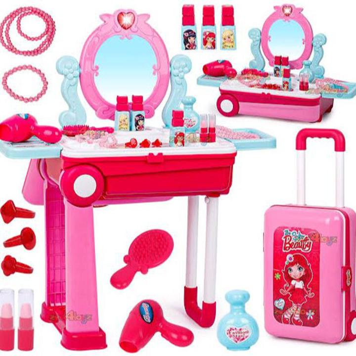 Fashion Beauty Set Toys For Kids with Trolley System beauty accessories item Daraz .bd