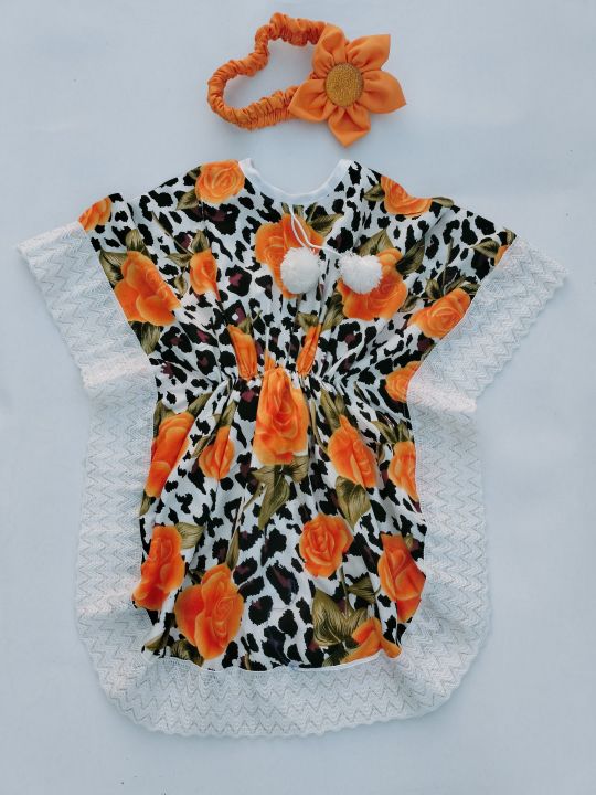 Baby%20Girls%20soft%20&%20Fashionable%20kaftan%20Dress%20for%200%20-7%20years%20with%20matching%20hair%20band%20-%20Image%202