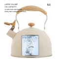 2.5L Teapot Stainless Steel Whistling Tea Kettle Stovetops Food Grade Tea Pot With Heat-Proof Handle For Gas Induction Cookers-2.5L. 