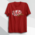 Kitkat Red T-shirt for men by Unique Outfits. 