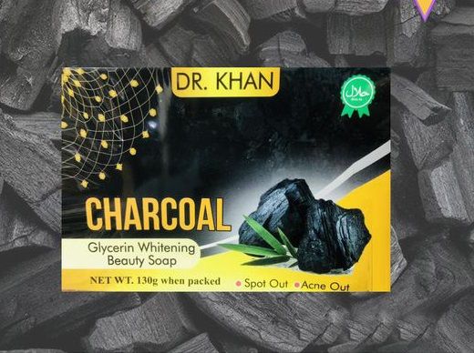 Dr. Khan Charcoal Glycerin Whitening Beauty Soap - 130g