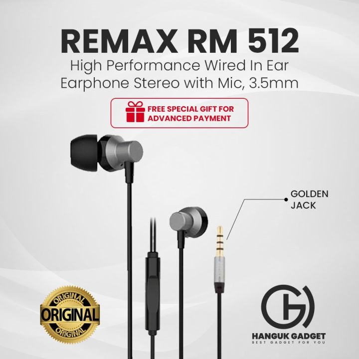 Remax Earphone Rm 512 Earphone - Ear Phone - Headphone || REMAX RM 512 ...