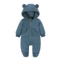 Warm Winter Bear Hoodies Bodysuit For Newborn Baby Boys Girls Clothes Long Sleeve Rompers Solid Jumpsuit Infant Onesies Overalls.
