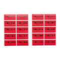 40X20mm red VOID OPEN Tamper proof sticker/Seal Warranty Tear invalid seal sticker with unique serial number high security label. 