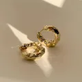 Thick Metal Hoops Earrings Statement Piece Y2k Style Irregular Shape Wave Hoop Earring Cold Color Exaggeration Design Metal Hoop Earring for Daily Wear Party Accessory Street Style Fashion Gift For. 