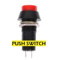 3Pcs- Push Switch PBS-11 PUSH BUTTON AC 250V 3A 2 Pin Leads On Off SPST RED CAP Plastic Push Button Switch Latching Switches. 