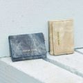 Korean Aesthetic Women's Short Wallets Three Folding Imitation Denim PU Leather Small Cardholders for Girls Mini Card Purses. 