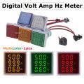 Digital AC Volt AMP Hz Meter Measure and Display AC Voltage Current and Frequency 22mm Panel Meter. 
