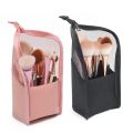 Travel Makeup Brush Bag Portable Cosmetic Brush Holder Organizer Waterproof Stand-Up Makeup Brush Pouch Zipper Toiletry Bag.