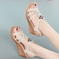 High Heel Platform Sandals Women's Flat Shoes Fairy Style2023New Popular Women's Shoes Bohemian Beach Shoes. 