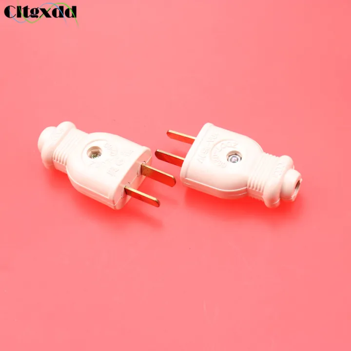 cltgxdd 1pcs AC 10A 250V power socket 2pin white male Electrical Plug ...