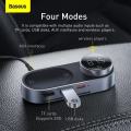 Baseus Solar Car FM Transmitter Bluetooth 5.0 Wireless Handsfree FM Modulator USB Car Charger Aux Bluetooth Audio MP3 Player. 