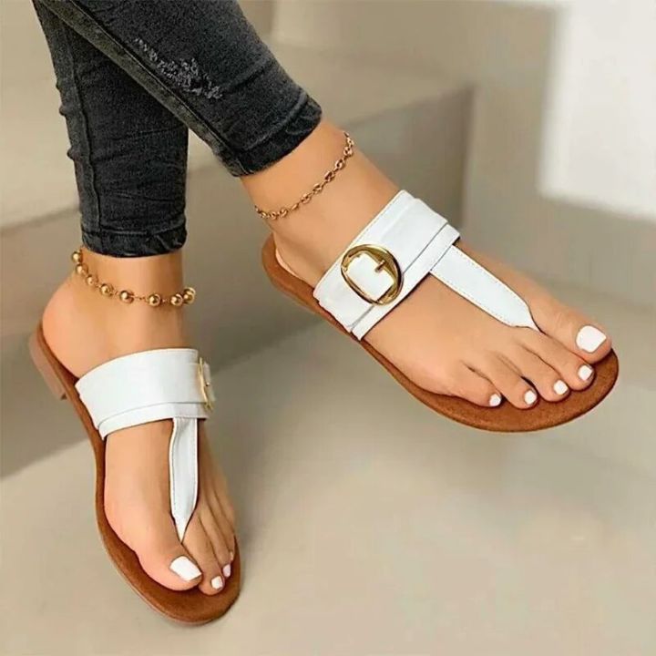 Women%20Slippers%20Clip%20Toe%20Flat%20Sandals%20Summer%20T%20Tied%20Ladies%20Shoes%20Beach%20Casual%20Woman%20Flip%20Flops%20Fashion%20Female%20PU%20Leather%20Footwear%20-%20Image%202