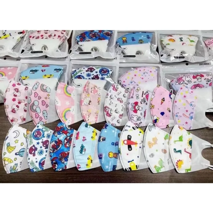 Baby%20protective%20Face%20mask%20for%204-9%20years%20disposable%203d%20Cartoon%20printed%20-5%20pcs%20-%20Image%204