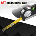 【Unbeatable Prices】 Level Multipurpose Line Leveler Tool Line Lasers With 8FT 2.5M Standard Measure Tape and Metric Rulers. 
