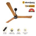 Atomberg Renesa+ 1400MM / 56 INCH 32W BLDC motor Energy Saving Ceiling Fan Remote Control (Golden Oakwood) India.