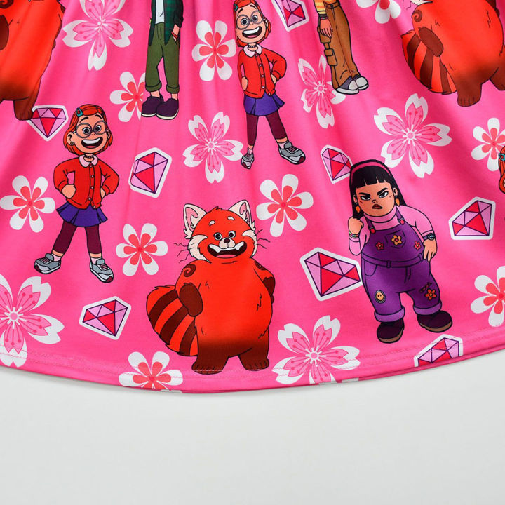 (New)%20girls%20princess%20dress%20cartoon%20printing%20short%20sleeves%20A-line%20skirt%20flying%20sleeves%20waist-printed%20dress%20-%20Image%206