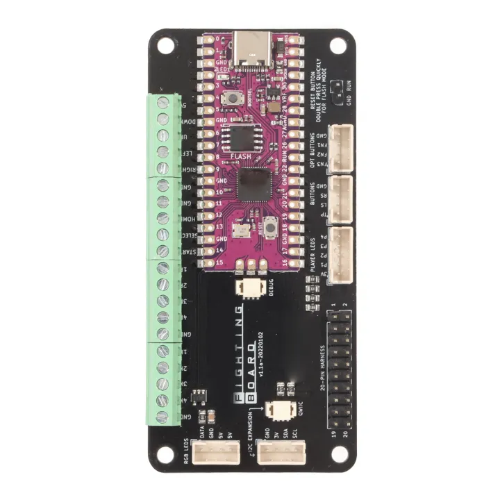 For Pico Fighting Board Type C Interface RGB LED 3 Input Modes GP2040 Fighting Board for Raspberry for PS3