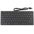 Wire Keyboard Ultra-Thin Quiet Small Size 78 Keys Mini Multimedia Usb Keyboard For Laptop Pc.