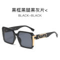 Women's 2024 Spring Fashion Retro Oversized Sunglasses F Brand Square Shades European and American Trendy Street Style Fashion Sun Glasses.