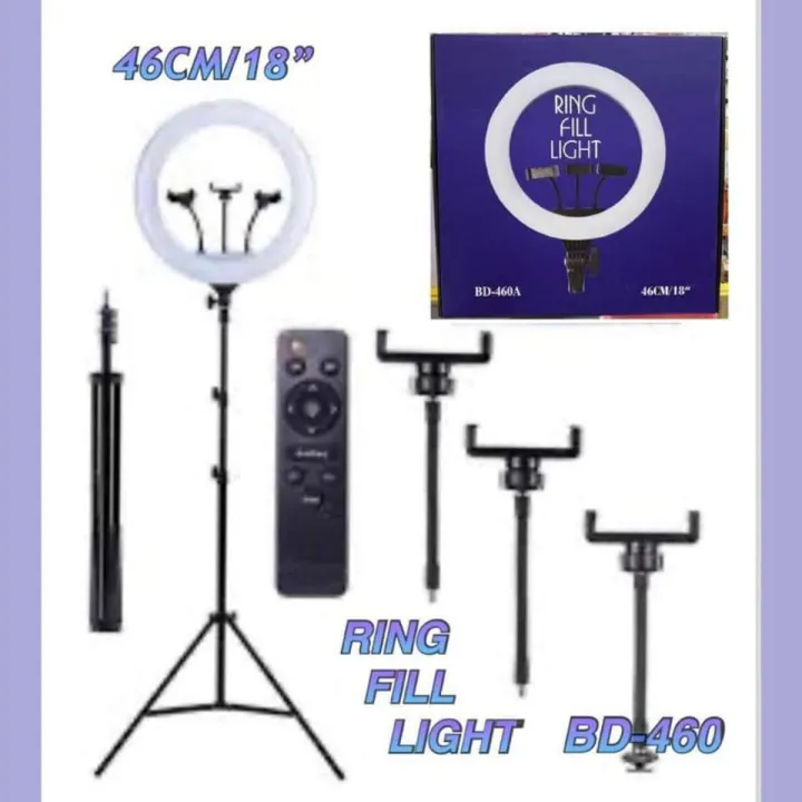 18%20Inch%20Remote%20control%20Ring%20Light%20Photography,%20Live%20Broadcasting%20and%20Self-portrait%20with%20Tripod%20for%20Smartphone%20-%20Image%202