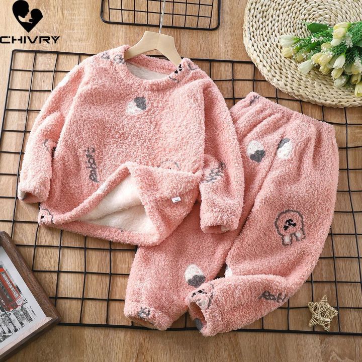 New%20Kids%20Autumn%20Winter%20Thicken%20Warm%20Flannel%20Pajamas%20Cute%20Cartoon%20O-neck%20Clothing%20Sets%20Baby%20Boys%20Girls%20Sleepwear%20Toddler%20Pyjamas%20-%20Image%205