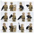 12PCS Special Forces Soldiers Set mini characters s blocks Military series children's educational toys.