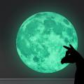 5-30cm Luminous Moon 3D Wall Sticker Fluorescent Glow In The Dark Moon Wall Stickers Decals Wallpaper Kids Room Home Decorations. 