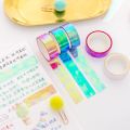 Colorful Shining Rainbow laser Decorative Adhesive Tape Masking Tape DIY Scrapbooking Sticker Label japanese stationery.