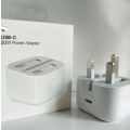 20W USB C Power Adapter For iphone.