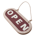 2X Double Sides Club Indoor Business Notice Bar Modern Wall Open Closed Home Wood Decoration Hang Sign Store Art. 